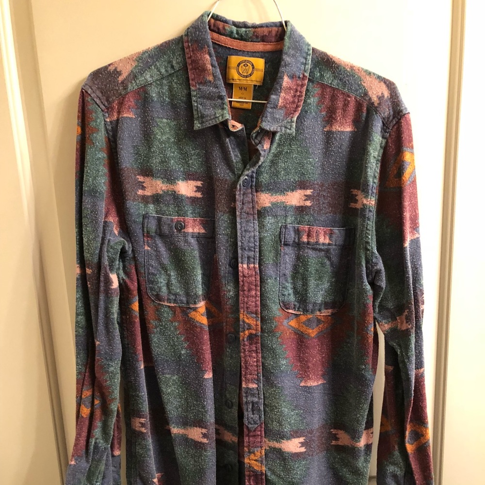 Aztec Print Button Down